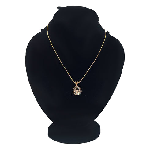 Diamond Flower Pendant Necklace - D162 - 2